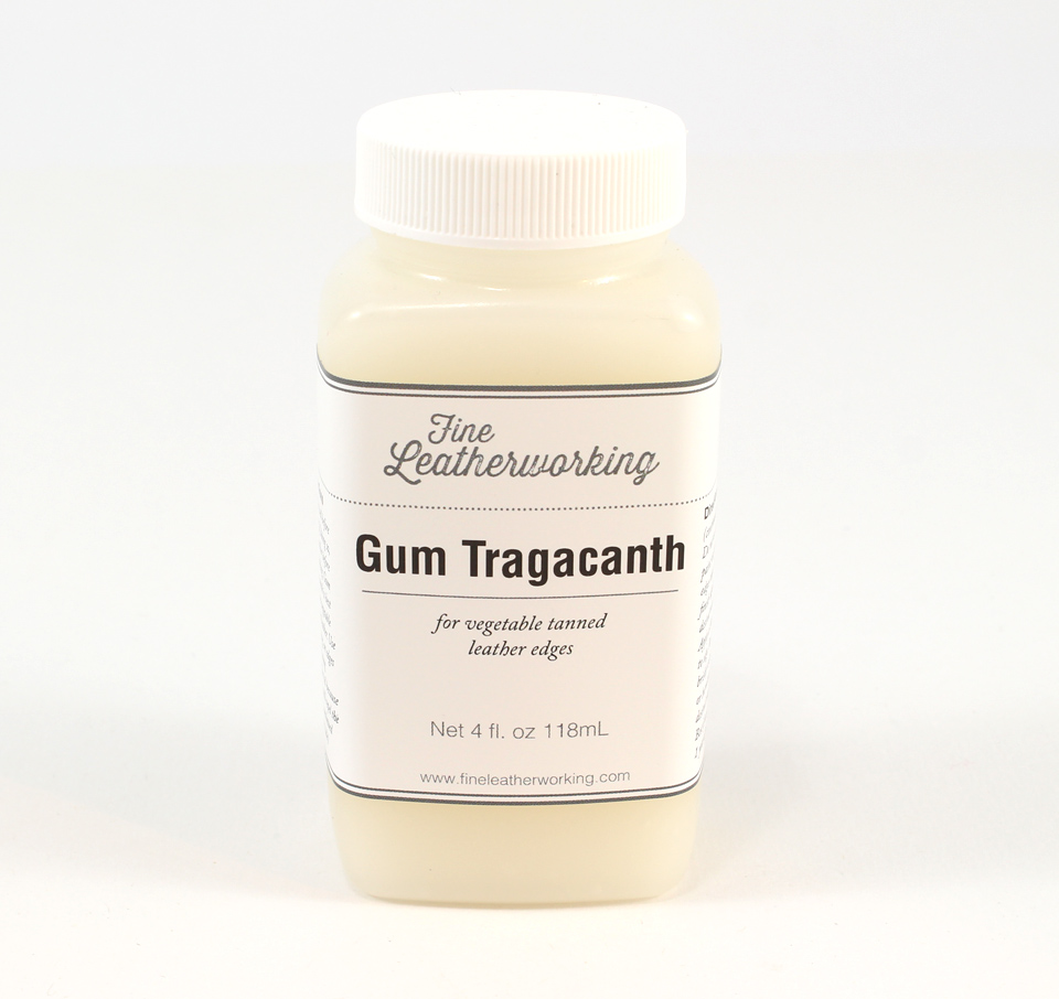 Fiebing's Gum Tragacanth for Edge Burnishing and Finishing – 4 Ounce Bottle